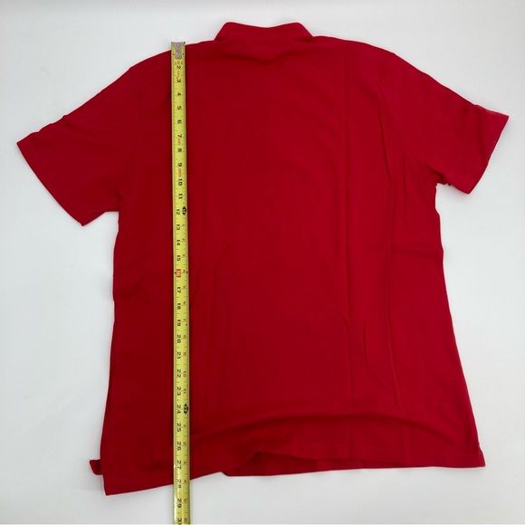 Ferrante Red Button Tee - Size Large - Picture 5 of 7